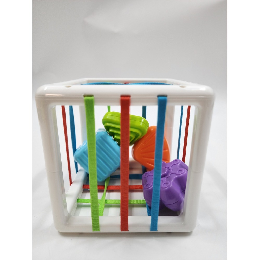 Fat Brain Toys InnyBin Sensory Shape Sorter Toy with Textured Blocks